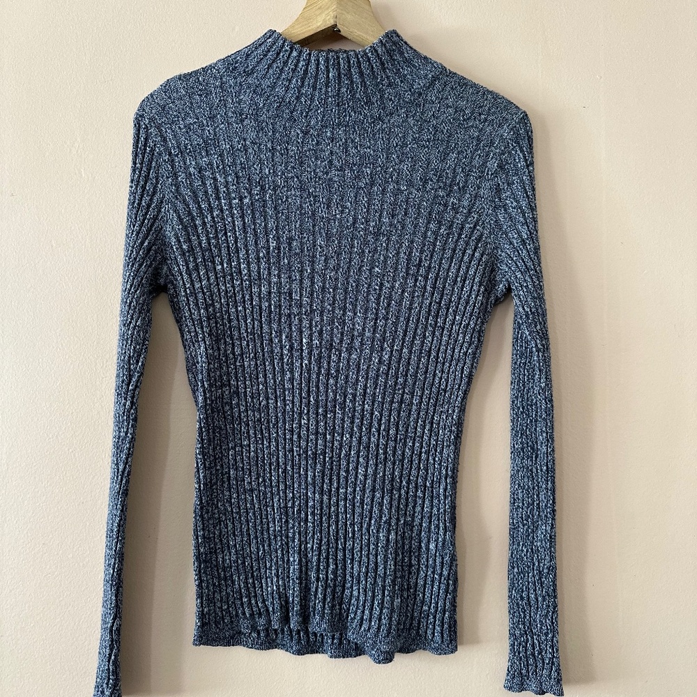 H&M Lightweight Ribbed Grey Turtleneck Sweater